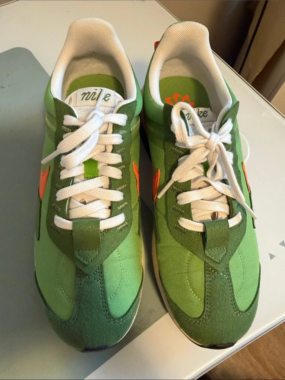 Nike Pre Day Men's Green Casual Athletic Sneakers - White Laces